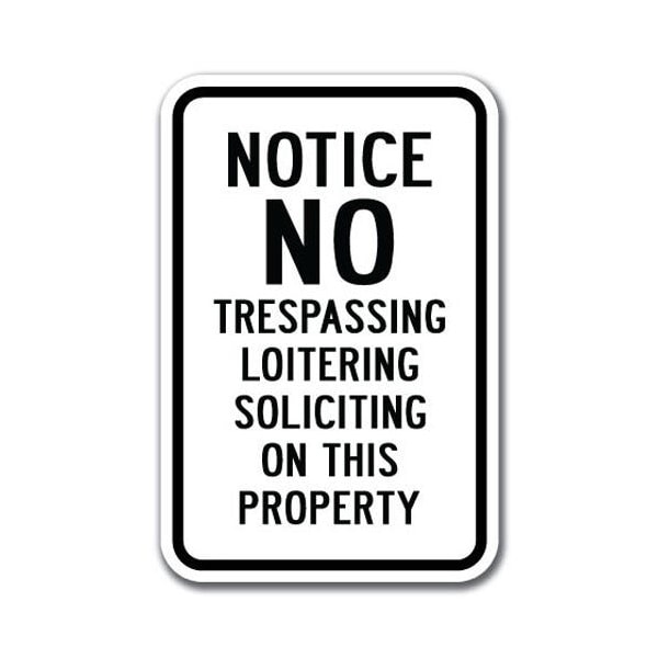 Signmission Safety Sign, 12 in Height, Aluminum, No Solicting - Notice N A-1218 No Solicting - Notice N - main